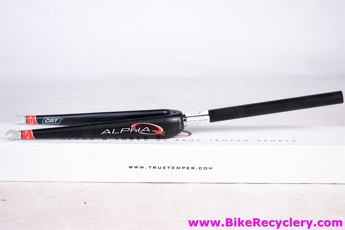 True Temper Alpha Q CS-20 CRT Carbon Road Fork: 700c - 1 1/8" - 41mm Rake - 420g - Matte Black - Straight Blade (NEW)