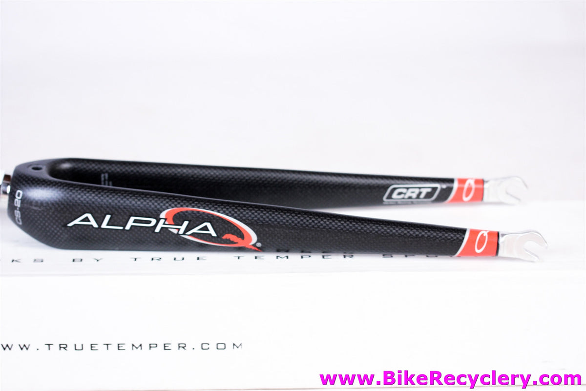 True Temper Alpha Q CS-20 CRT Carbon Road Fork: 700c - 1 1/8" - 41mm Rake - 420g - Matte Black - Straight Blade (NEW)