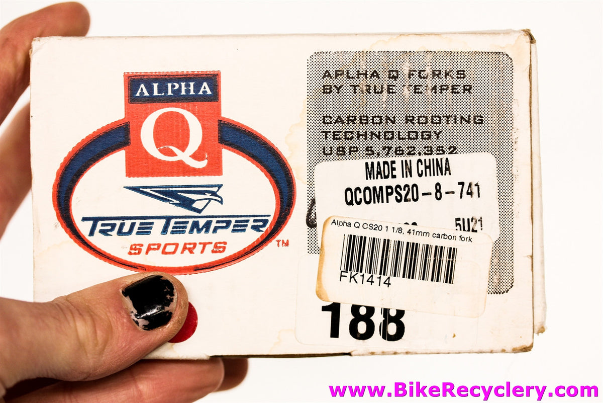 True Temper Alpha Q CS-20 CRT Carbon Road Fork: 700c - 1 1/8" - 41mm Rake - 420g - Matte Black - Straight Blade (NEW)
