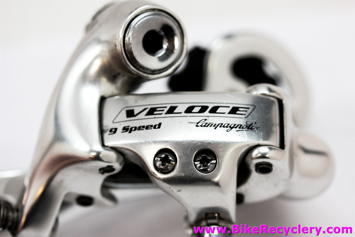 Campagnolo Veloce 9 Speed Rear Derailleur: Long Cage - Silver  (Near Mint)