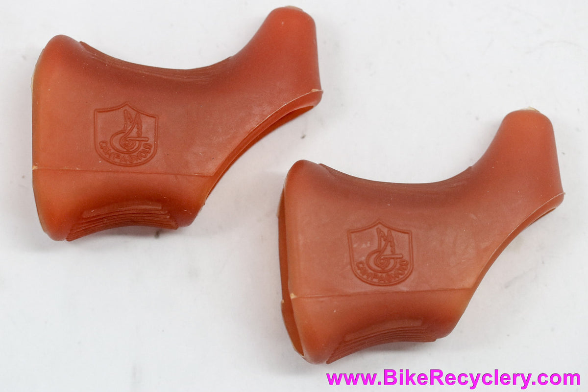 Campagnolo Super Record 50th Anniversary Brake Levers w/ NOS Gum Hoods: Gold Pivots (EXC+)