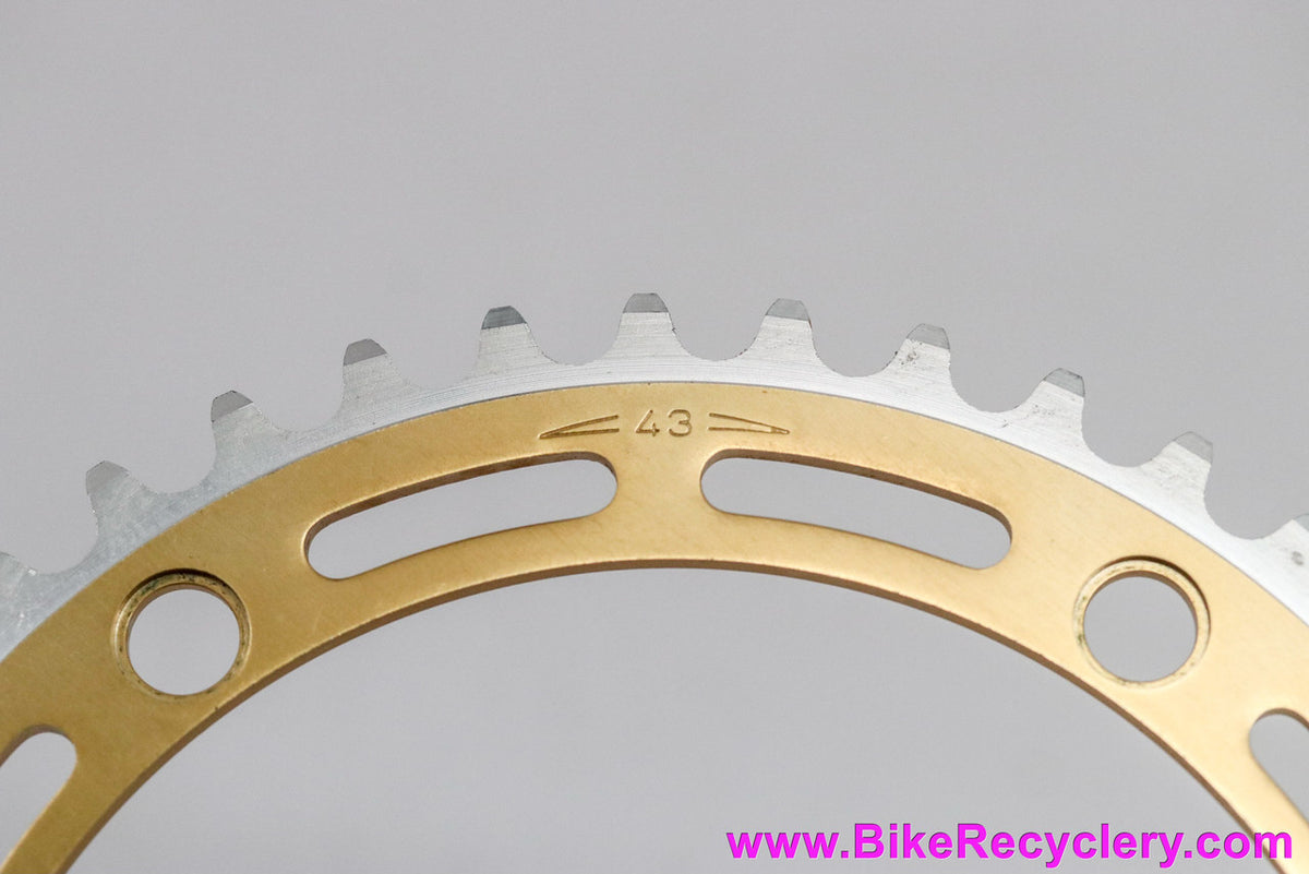 Campagnolo Nuovo Record 806/BMX Chainring: GOLD - 43t x 144mm - RARE
