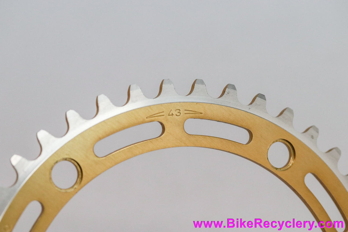 Campagnolo Nuovo Record 806/BMX Chainring: GOLD - 43t x 144mm - RARE