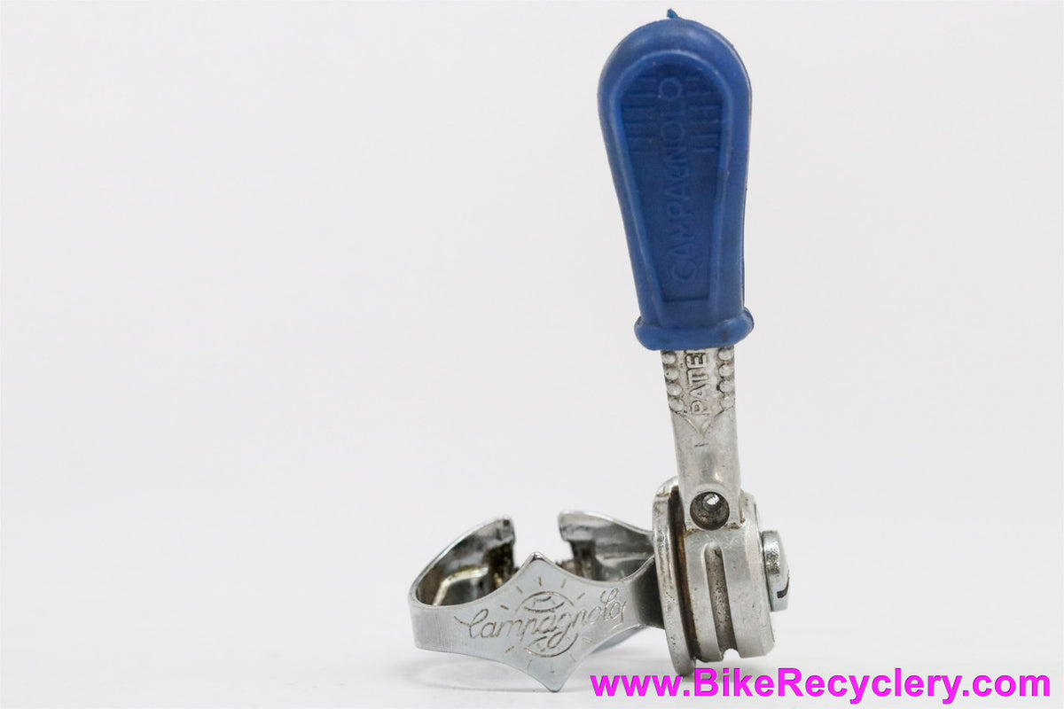 NOS Campagnolo #1015 Record / Gran Sport Single Side Downtube Shifter: Right / Rear - Clamp On - Blue Cover (Near Mint+)