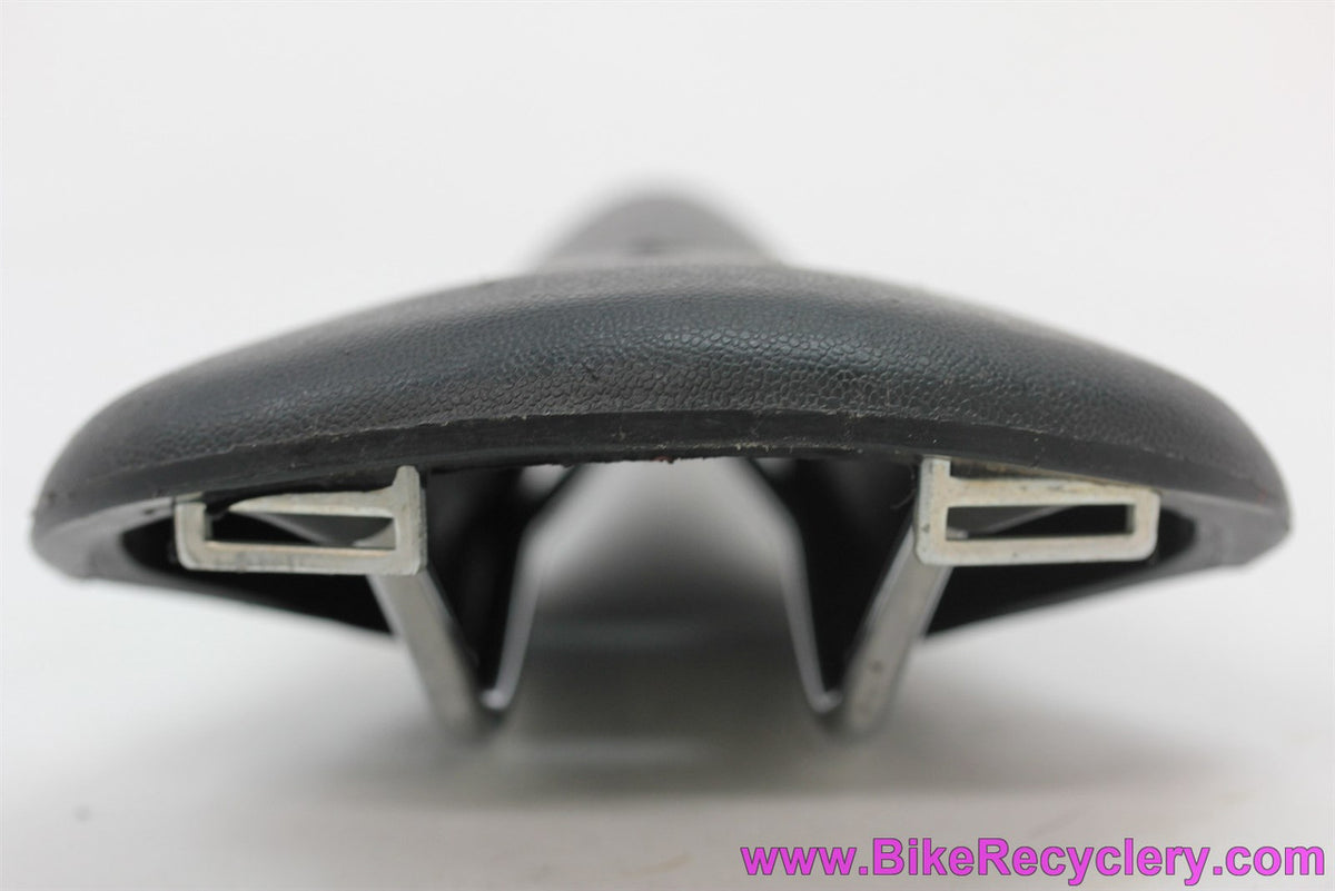 NOS Fujita Seamless BS Uncovered Plastic Saddle: Made in Japan - Black w/ gold Foil Logo- BMX - Kierin