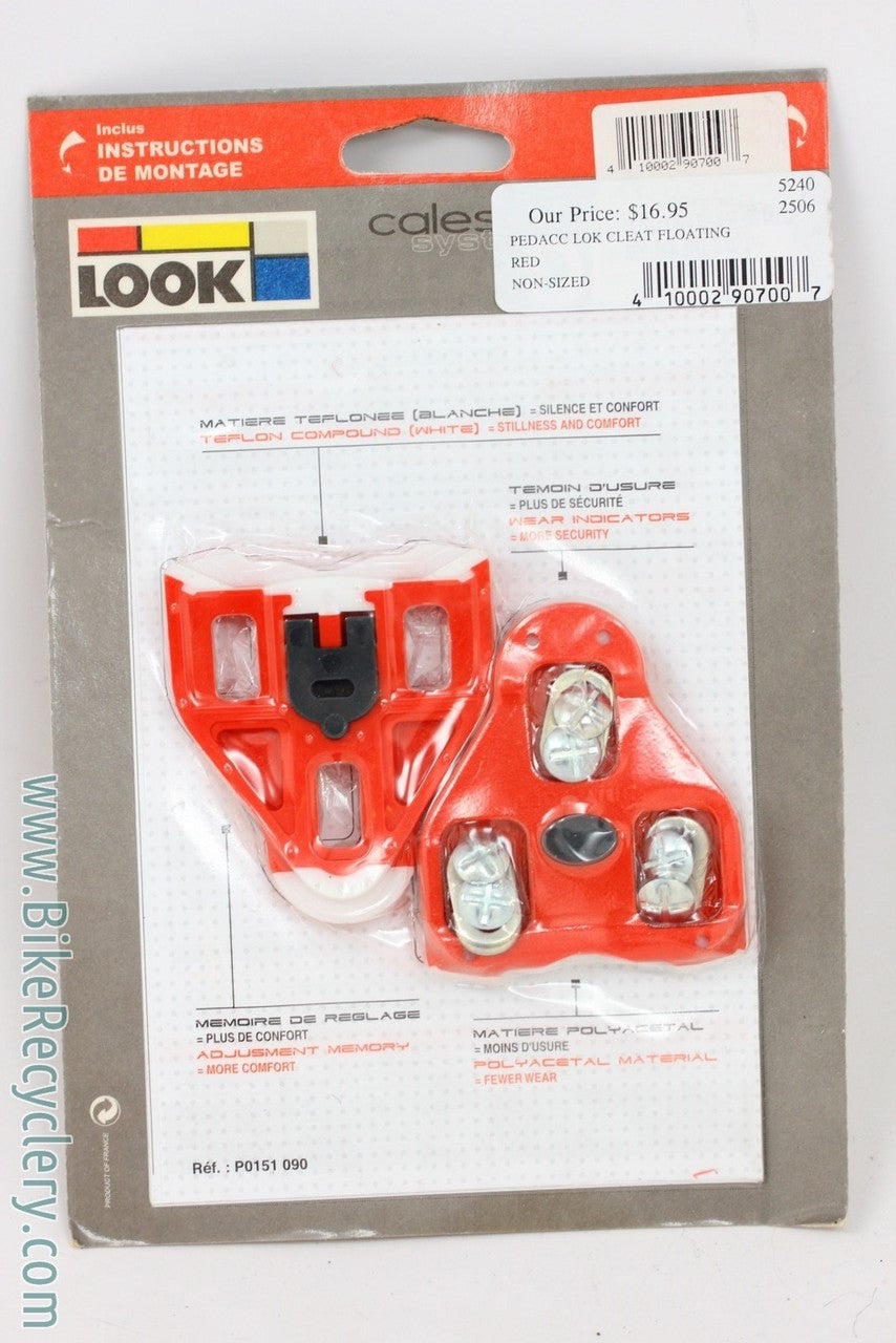 Look Delta Floating Cleats: Red (NEW)
