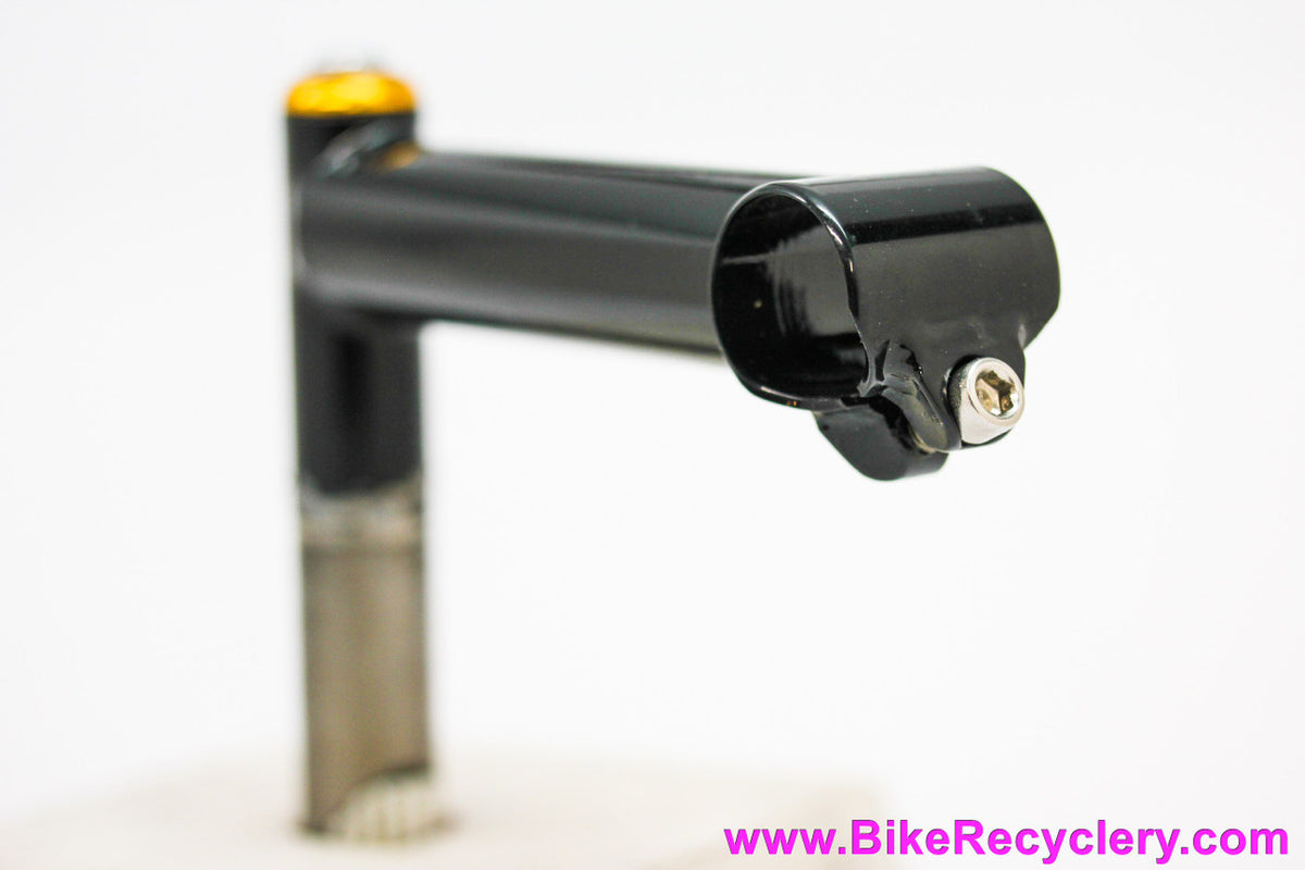 NIB/NOS Salsa Cycles Moto Quill Stem: 120mm x 25.4mm - 90 DEG / Zero Rise - Gold Cap - Black