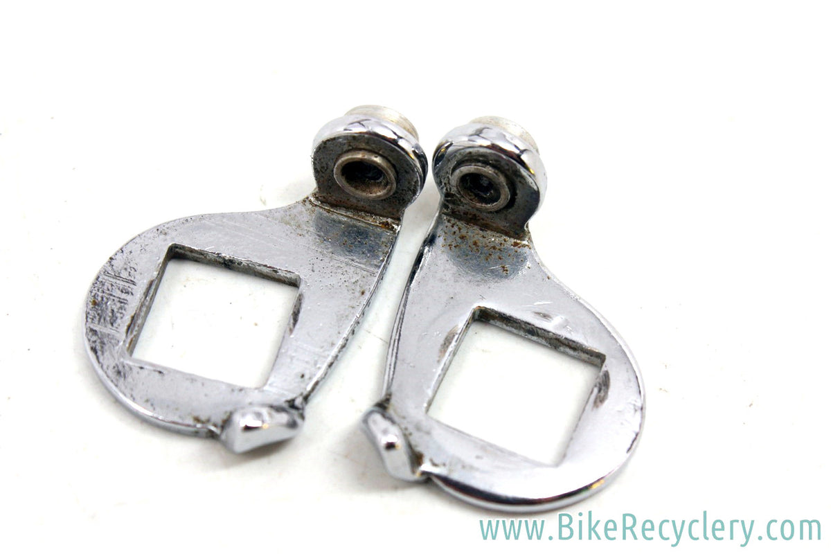 Campagnolo Downtube Shifter Braze On Plate Mounts w/ Cable Stop: Steel - 1960's?