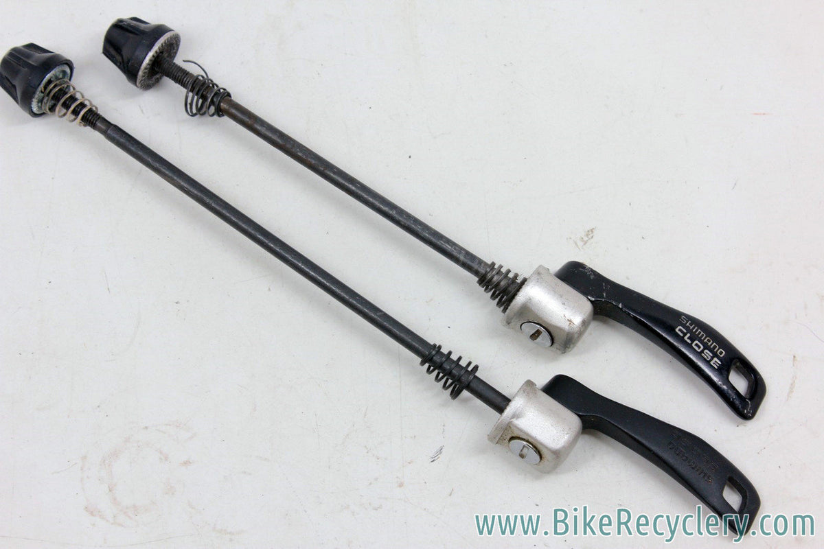 Shimano Deore LX Speed MTB QR Skewer Set: Black & Champagne