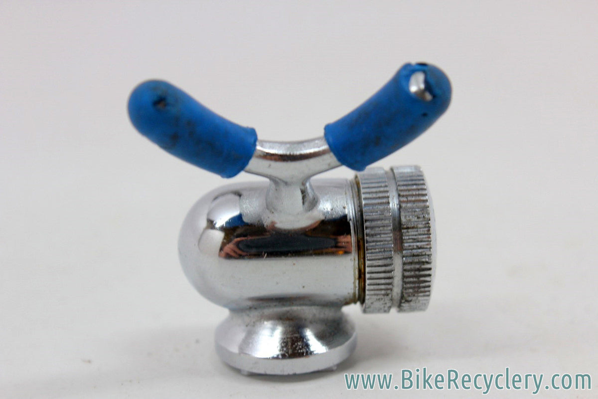 Campagnolo #1030/2 Pump Head for Silca Frame Pumps: Chrome - Blue Covers (EXC+)