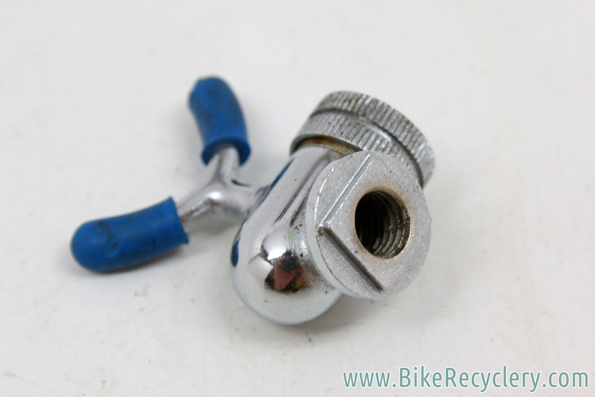 Campagnolo #1030/2 Pump Head for Silca Frame Pumps: Chrome - Blue Covers (EXC+)