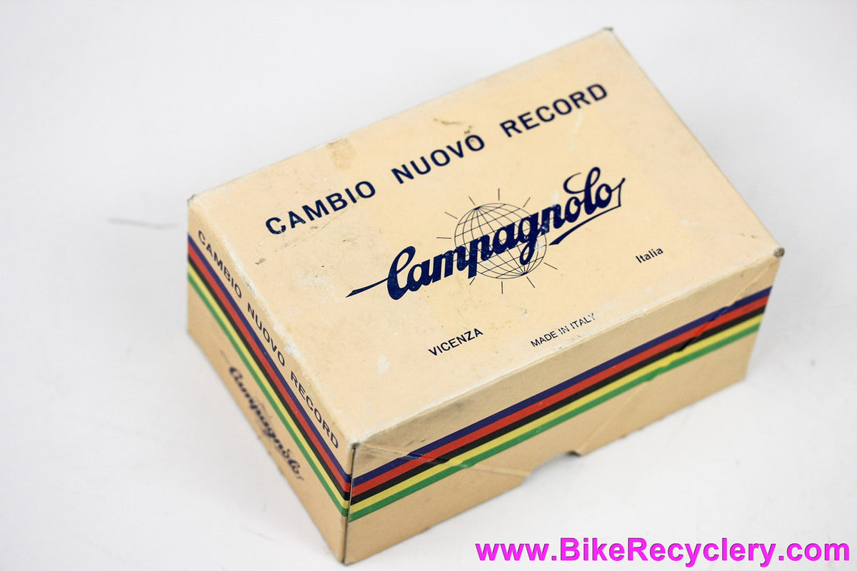 NIB/NOS Campagnolo Nuovo Record Rear Derailleur: Pat 1973 - Original 1970's Box & Wax Paper Instructions