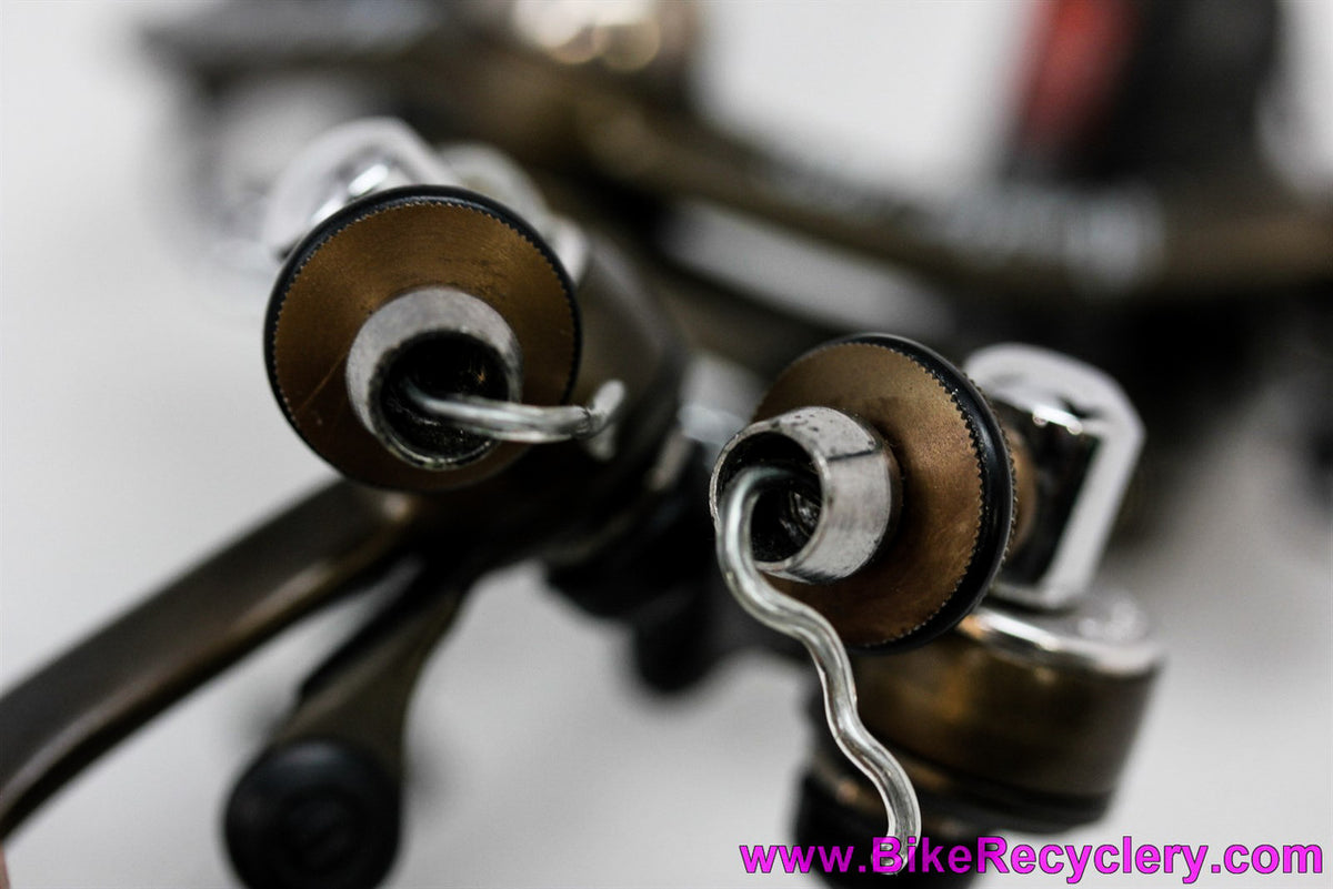 Modolo Master Pro Brakeset: Calipers + Levers & Cables - Bronze Anodized - Ti Hardware - Black 919 Hoods (Near Mint++ Almost NOS)