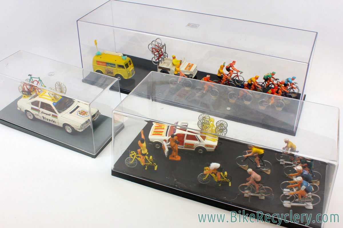 Vintage Tour De France Cycling Miniatures Collection: 20 Salza & Foundries Roger Figurines - 3 Team Cars - 1950's 1960's 1970's
