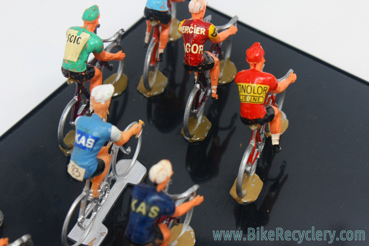 Vintage Tour De France Cycling Miniatures Collection: 20 Salza & Foundries Roger Figurines - 3 Team Cars - 1950's 1960's 1970's