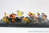 Vintage Tour De France Cycling Miniatures Collection: 20 Salza & Foundries Roger Figurines - 3 Team Cars - 1950's 1960's 1970's