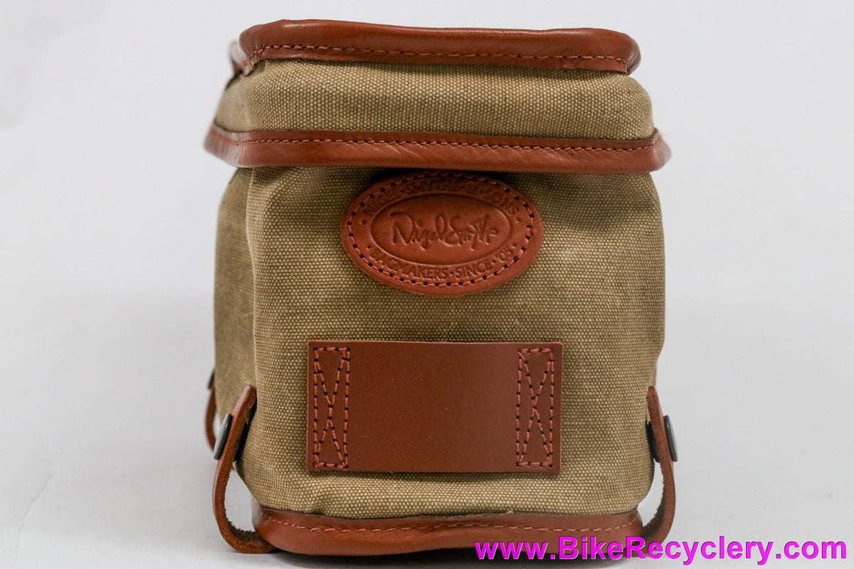 Nigel Smythe Little Loafer Front Rack Top Bag: Waxed Canvas & Leather - Rivendell - For Nitto Mini / Mark's Rack (NEW)