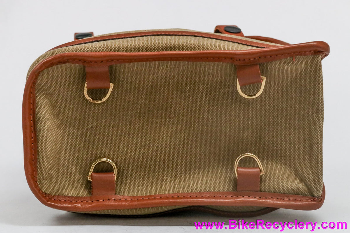 Nigel Smythe Little Loafer Front Rack Top Bag: Waxed Canvas & Leather - Rivendell - For Nitto Mini / Mark's Rack (NEW)
