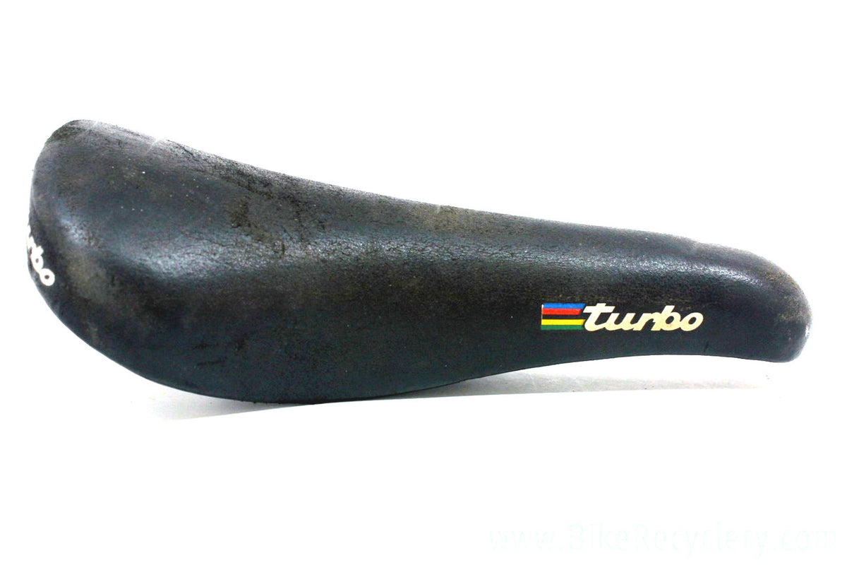 1987 Selle Italia Turbo Saddle: Black Suede