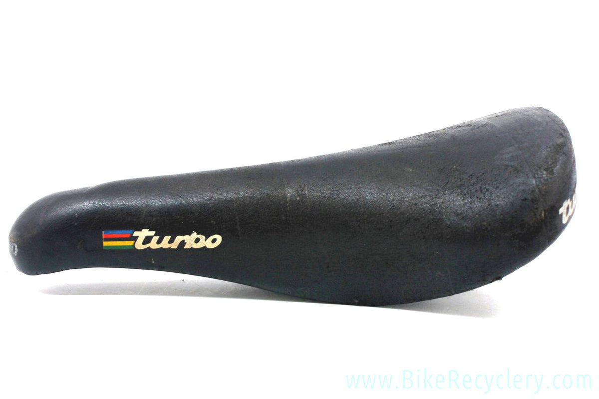 1987 Selle Italia Turbo Saddle: Black Suede