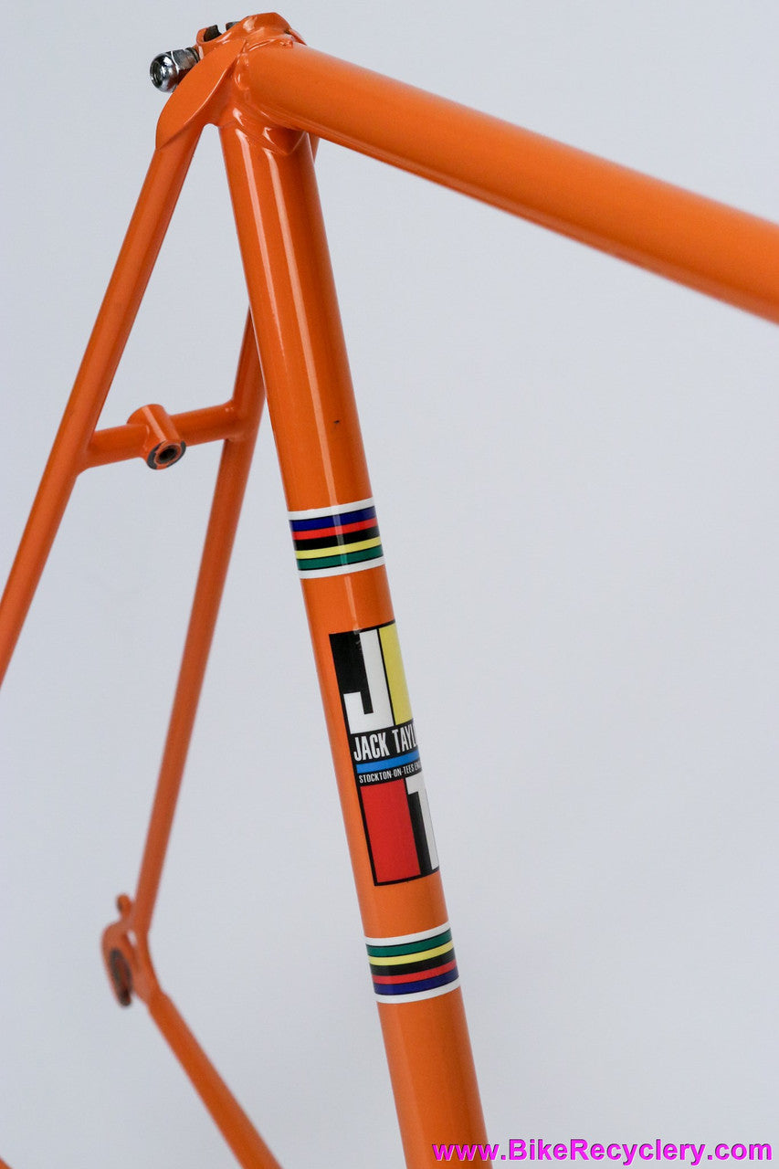 1974 Jack Taylor Tour of Britain Frameset + Campy NR HS/BB: 56cm - Restored - Nervex Pro - Mondrian Transfers - Orange