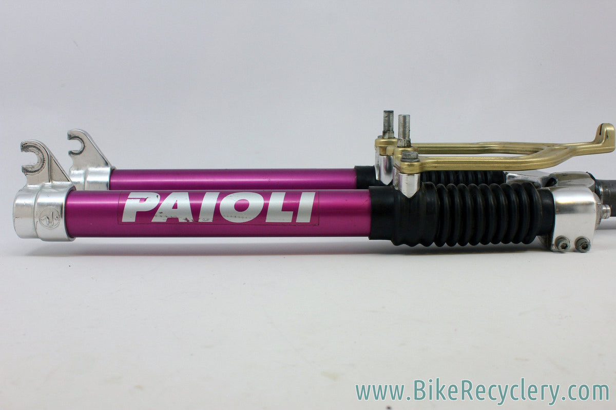 Vintage Paioli Suspension Fork: Early 1990's - Elastomer - 3DV Purple - Italian - RARE