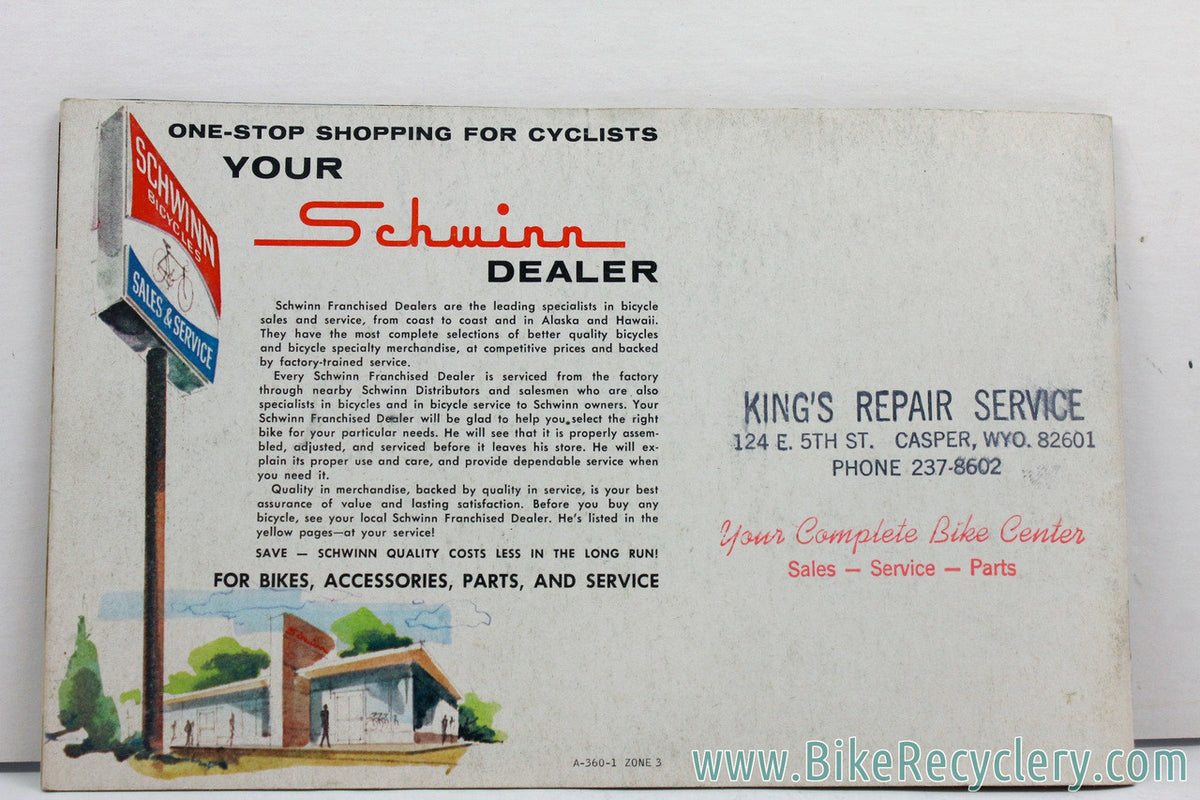 1967 Schwinn Consumer Catalog / Brochure (mint)