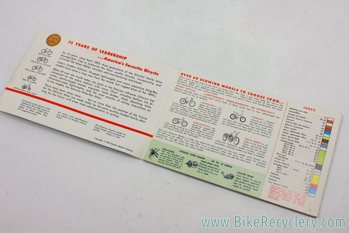 1970 Schwinn Consumer Catalog / Brochure - 75th Anniversary Diamond Jubilee