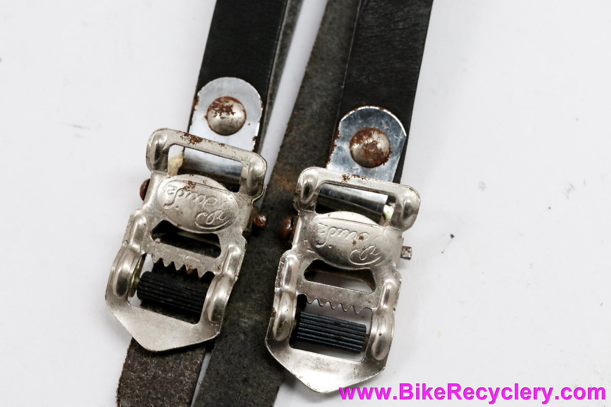 NOS Alfredo Binda Toe Straps: Black - Bianchi-Dino