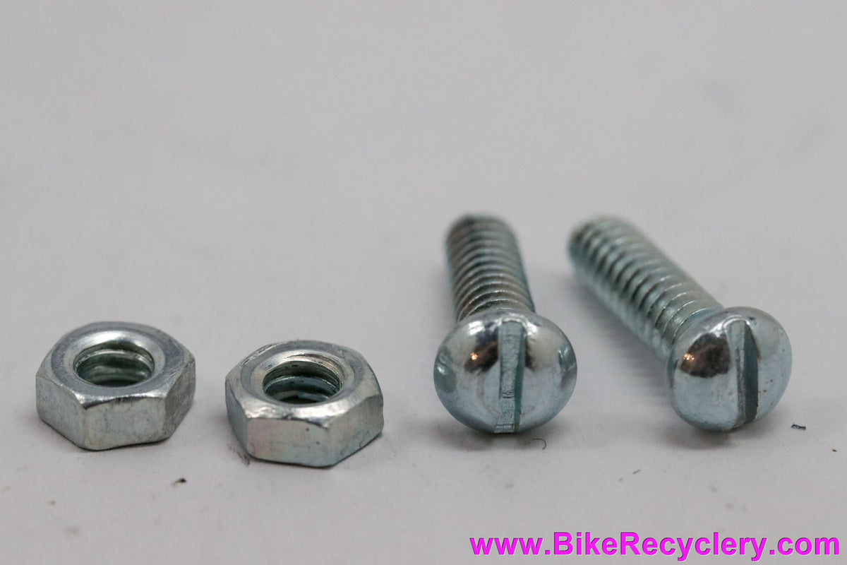 NIB/NOS Vintage - Bottle Cage Clamps: 1970's 1980's - Screws/Nuts (Pair)