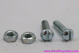 NIB/NOS Vintage - Bottle Cage Clamps: 1970's 1980's - Screws/Nuts (Pair)