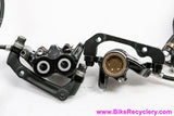 Magura MTS Trail Sport Hydraulic Disc Brakeset: 4 Piston Front 2 piston Rear - Black/Gold (Near Mint+)