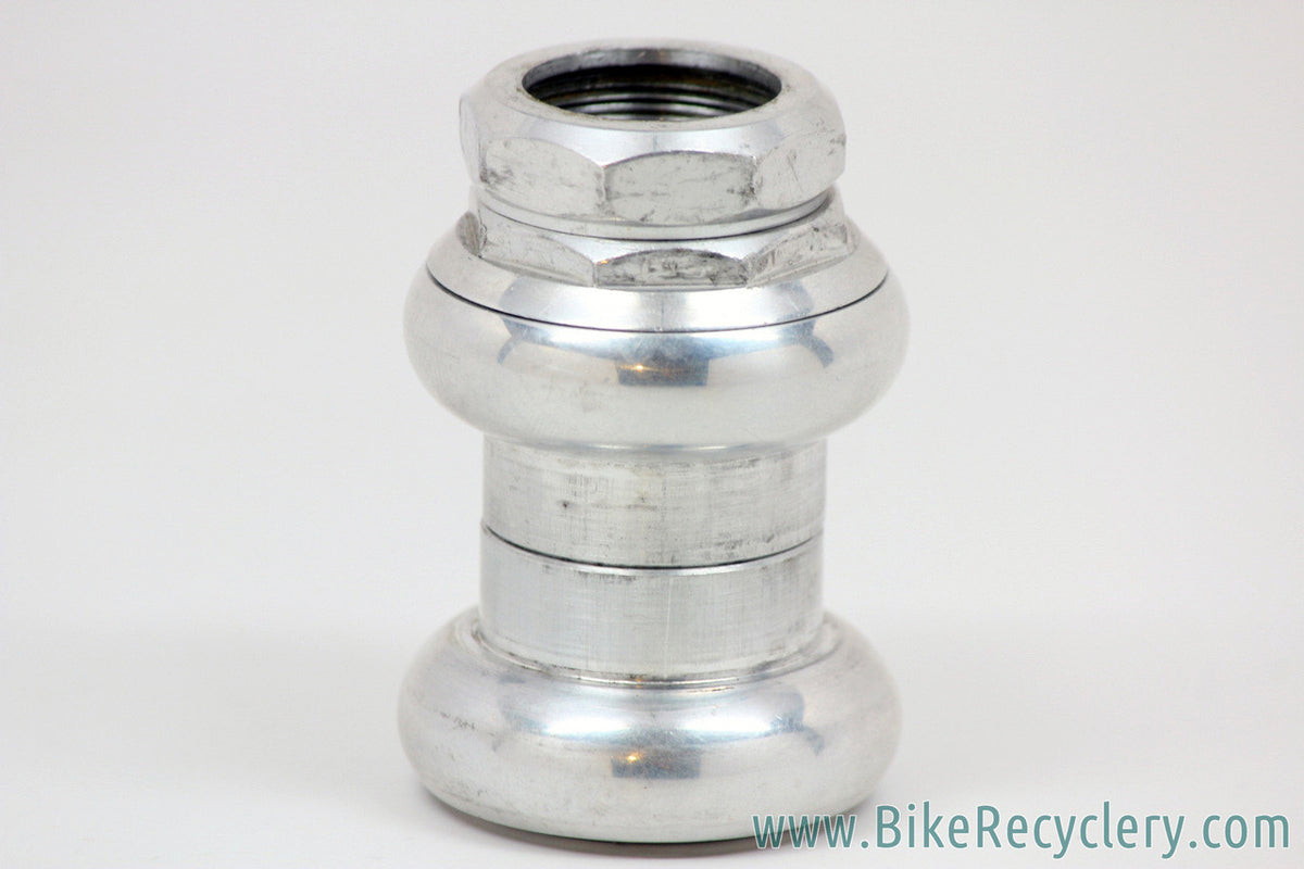 1st Gen Chris King 2Nut 1" Threaded Headset: Circa Late 1970's / Early 1980's - Silver (Near Mint & RARE)