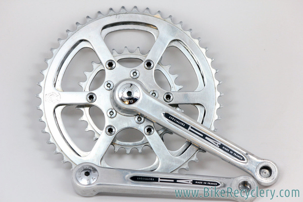 Specialties TA Pro 5 Vis Cyclotouriste Crankset: Capped Pedal Holes - 170mm x 54/44T Double - English (Near Mint+ Show Bike Condition)