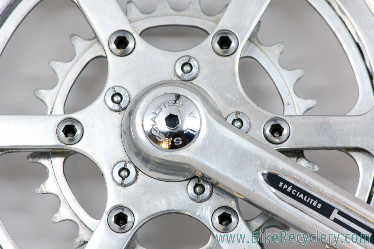 Specialties TA Pro 5 Vis Cyclotouriste Crankset: Capped Pedal Holes - 170mm x 54/44T Double - English (Near Mint+ Show Bike Condition)