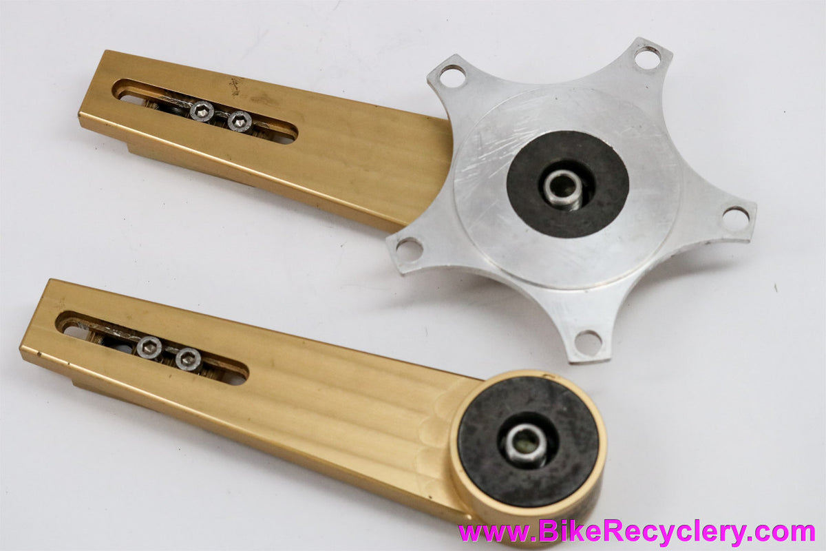 PowerCranks Crankset: Octalink - Adjustable Length 165mm-182.5mm - Gold